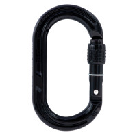 英國 ISC Aluminium Oval Karabiner_Screwgate 手動鎖鉤環O型 黑色